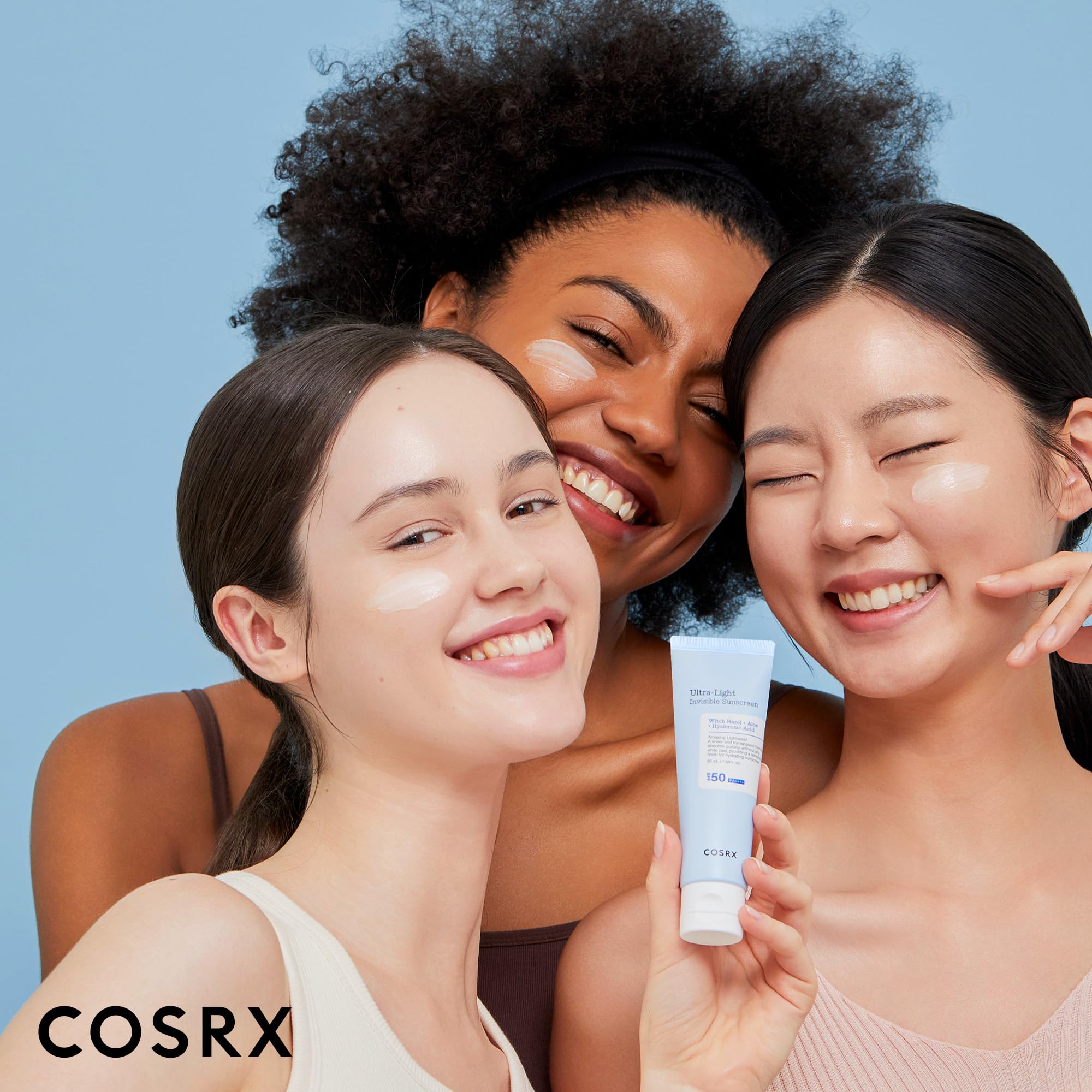 COSRX Ultra-Light Invisible Sunscreen SPF 50 Face Moisturiser, PA++++ Korean Sunscreen, Non Oily Sun Cream, UVA/UVB Protection, Daily Hydrating Sun Lotion, No White Cast 50ml - Damaged Box - BBE 02/2029
