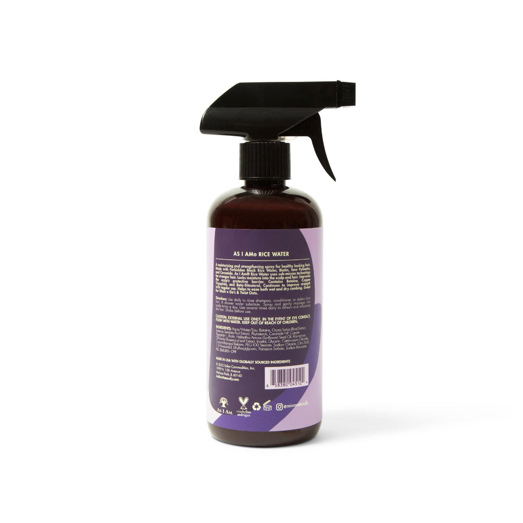 As I Am Rice Water Spray - Strengthening Leave-In Treatment for Hair Growth 16oz - Damaged Box