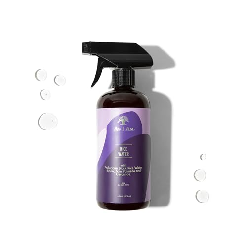 As I Am Rice Water Spray - Strengthening Leave-In Treatment for Hair Growth 16oz - Damaged Box