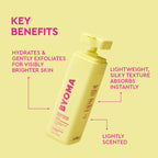 BYOMA Brightening Body Lotion (400ml) For Dull, Dehydrated Skin - Creamy Body Lotion with Niacinamide and Urea - Brightens and Evens Skin Tone