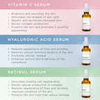 PraNaturals Skin Perfector Face Serum Kit 3x30ml - Hyaluronic Acid, Retinol & Vitamin C - Face Care Anti Ageing Lotion, Reduces fine lines and wrinkles, Enriched with natural oils and vitamins