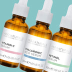 PraNaturals Skin Perfector Face Serum Kit 3x30ml - Hyaluronic Acid, Retinol & Vitamin C - Face Care Anti Ageing Lotion, Reduces fine lines and wrinkles, Enriched with natural oils and vitamins