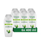 Simple Gentle Care Conditioner 6x 400ml - Hydrating Hair Care Bulk Pack