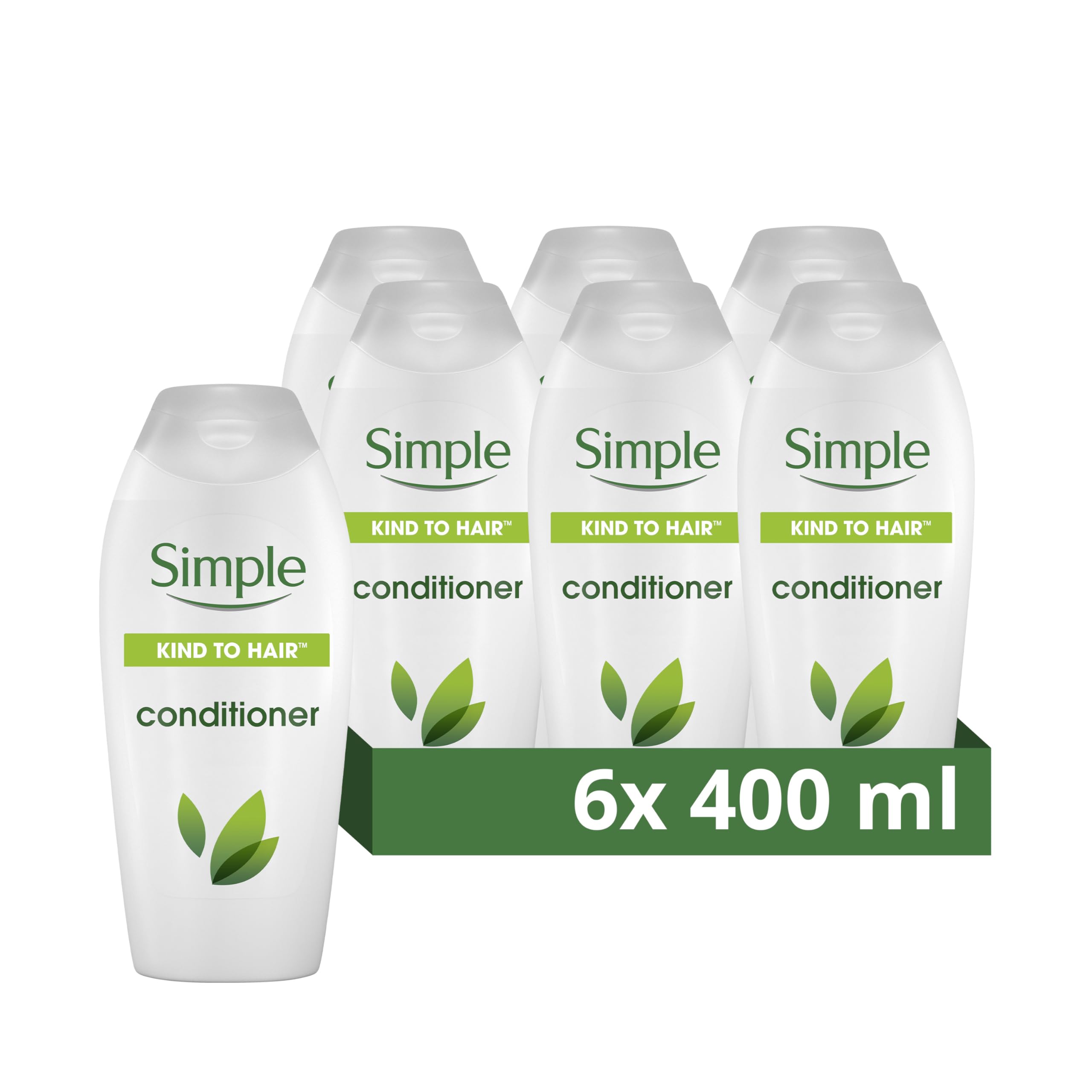 Simple Gentle Care Conditioner 6x 400ml - Hydrating Hair Care Bulk Pack