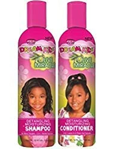 African Pride Dream Kids Olive Miracle Detangling Shampoo and Conditioner Combo Set by African Pride - BBE 06/2028