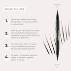 Thicker Brow Pen Duo, Dual Ended Pen Micro Tip & Classic Tip, Smudge Proof, Water Resistant, Vegan & Cruelty Free (Brunette) - Damaged Box