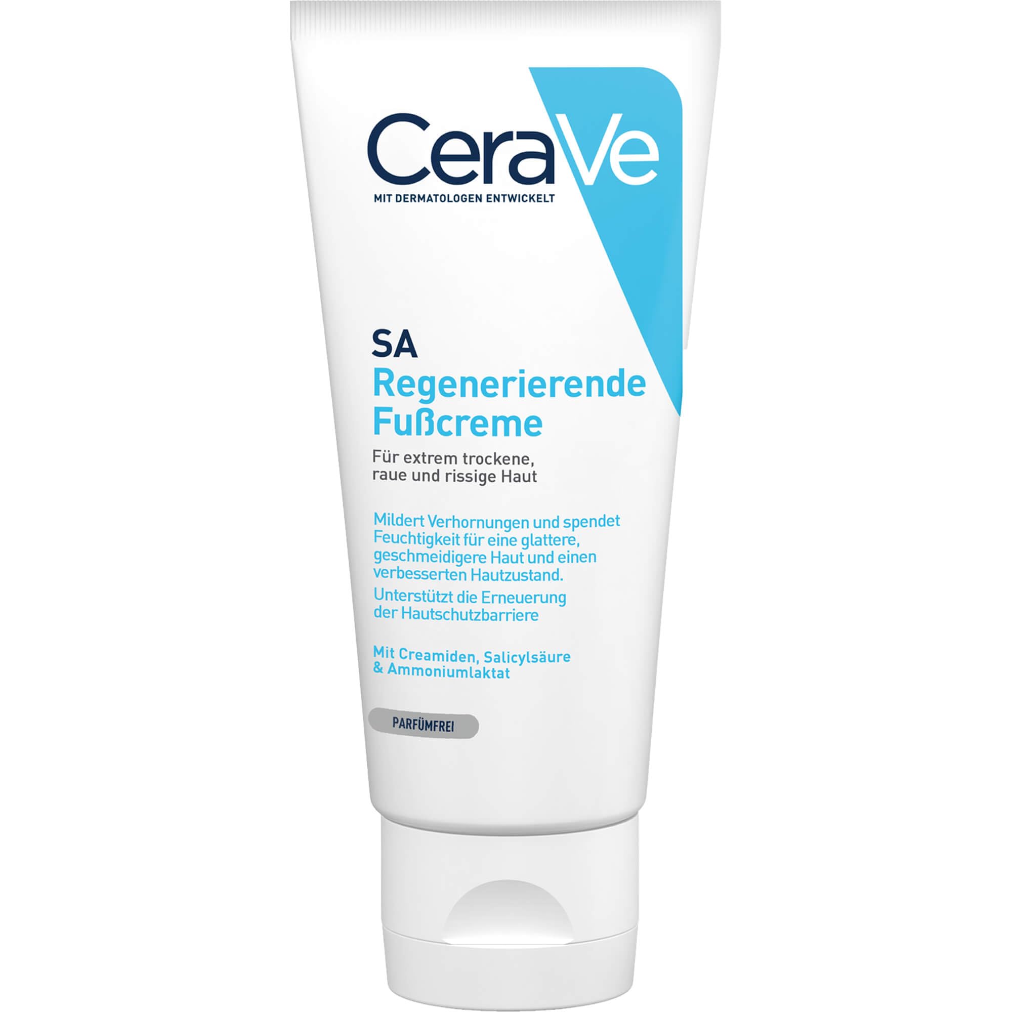 CeraVe SA Renewing Foot Cream With Salicylic Acid & 3 Essential Ceramides, Exfoliating Treatment for Extremely Dry Rough Bumpy Feet, Fast-Absorbing, Dermatologist Developed, 88ml - Damaged Box