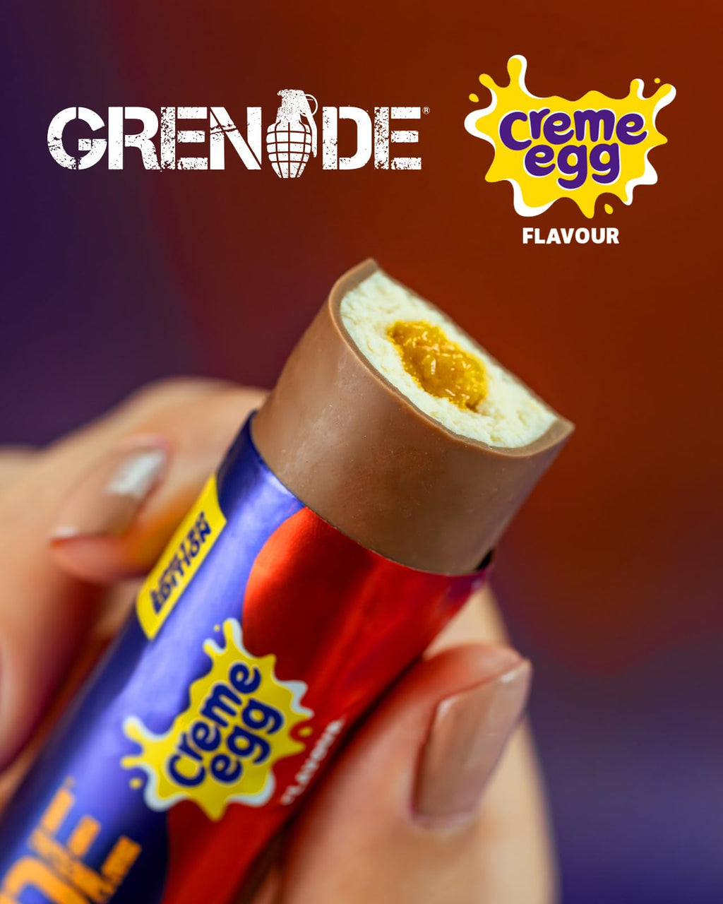 Grenade Soft Core Protein Bar - Creme Egg Flavour, High Protein, Low Sugar, 18 x 45g - Damaged Box - BBE 12/2026