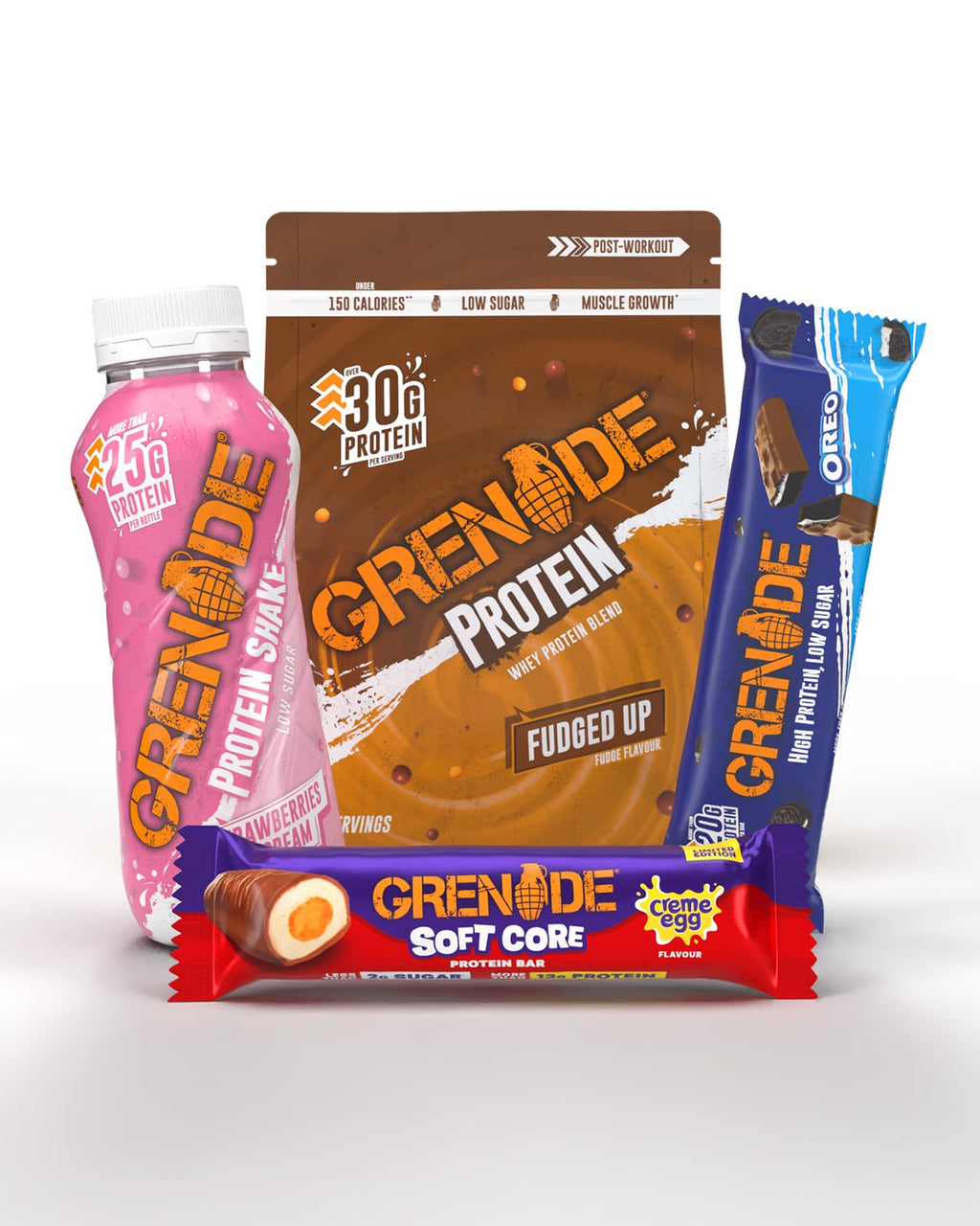 Grenade Soft Core Protein Bar - Creme Egg Flavour, High Protein, Low Sugar, 18 x 45g - Damaged Box - BBE 12/2026