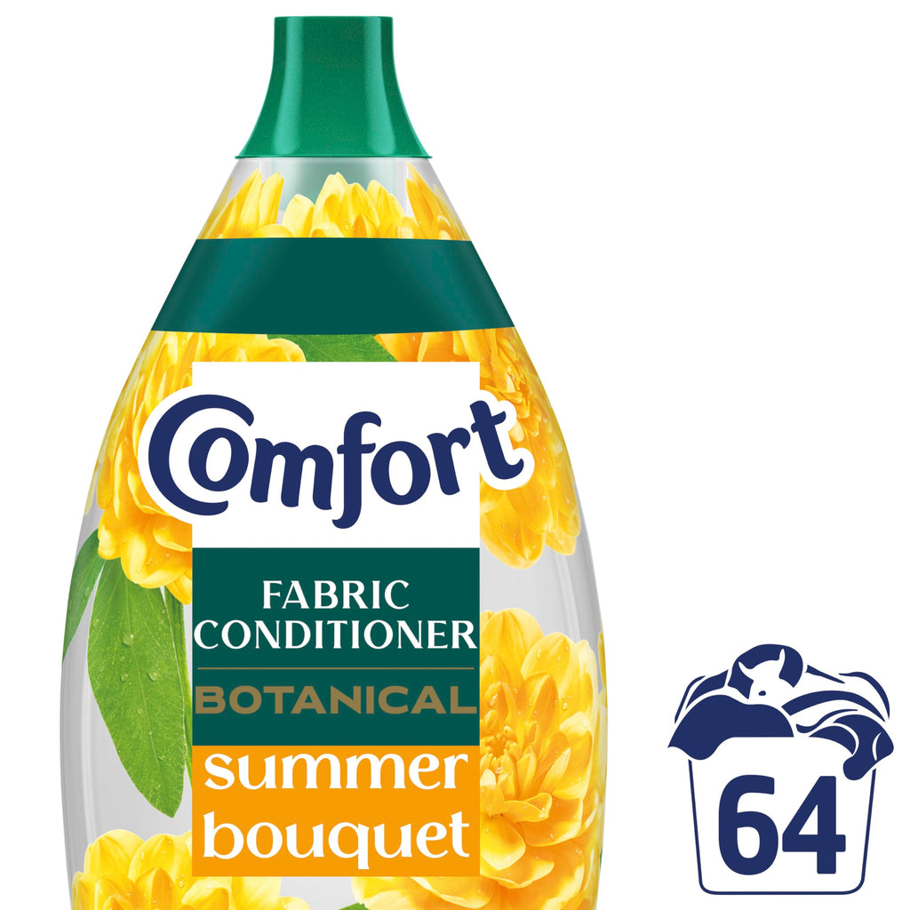 Comfort Botanical Summer Bouquet Fabric Conditioner 960ml - 64 Washes - CrystalFresh Softener