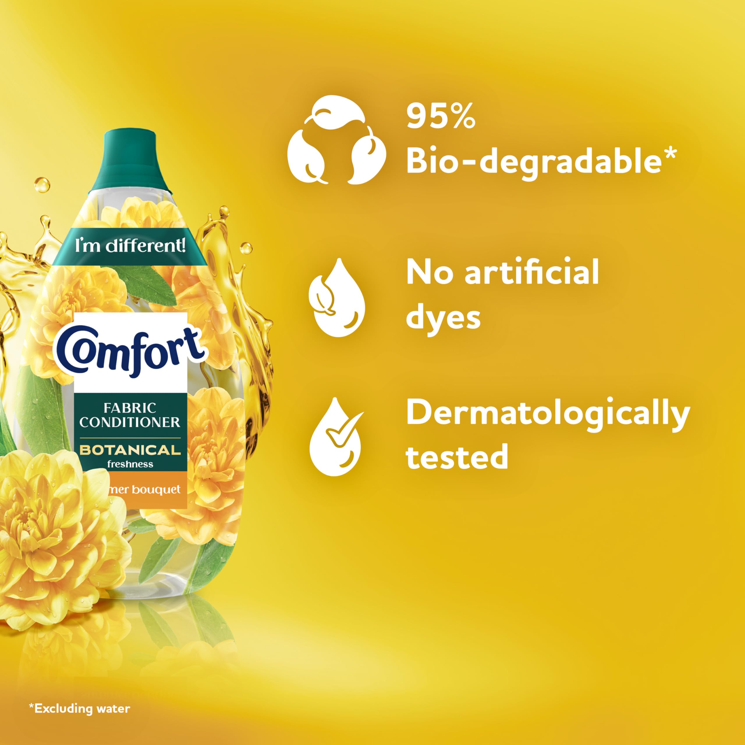 Comfort Botanical Summer Bouquet Fabric Conditioner 960ml - 64 Washes - CrystalFresh Softener