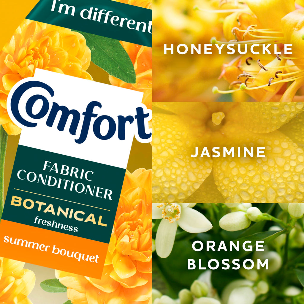 Comfort Botanical Summer Bouquet Fabric Conditioner 960ml - 64 Washes - CrystalFresh Softener