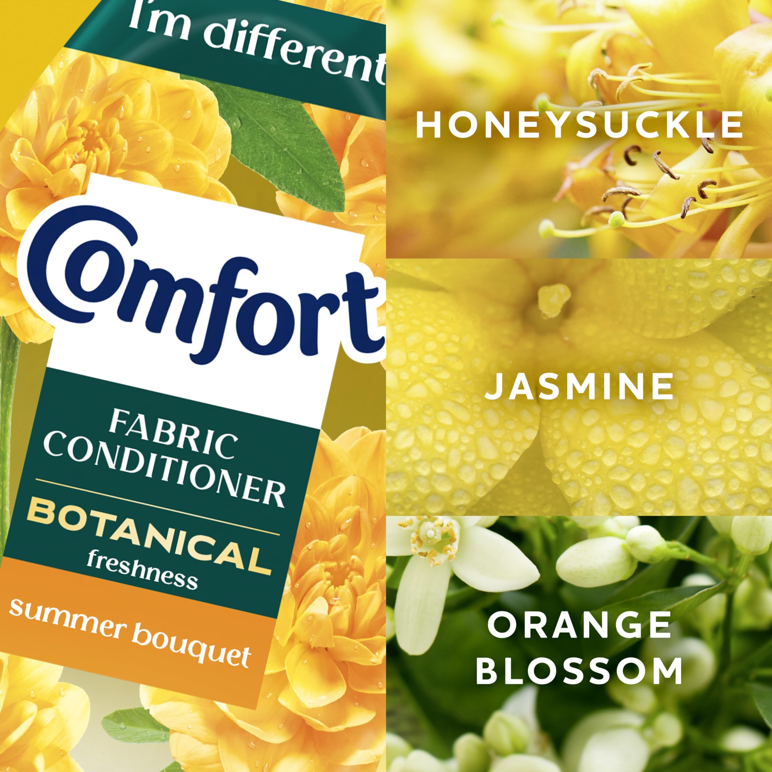 Comfort Botanical Summer Bouquet Fabric Conditioner 960ml - 64 Washes - CrystalFresh Softener