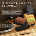 4 Pcs Natural Men`s Soap, SHVYOG Men`s Bar Soap, Handmade Exfoliating, Deep Cleansing, Refreshing, Moisturizing Bar for Body & Face - Sandalwood Amber, Mint, Charcoal, Turmeric, 600g - Damaged Box