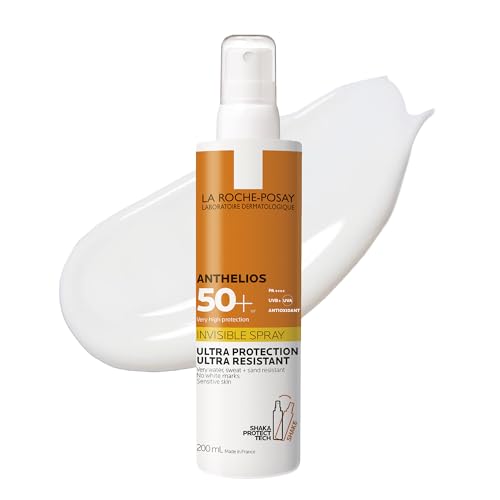 La Roche-Posay Anthelios Invisible Spray SPF50+, Very High Sun Protection Body Sunscreen, UVA UVB Protection, Water Resistant, Shea Butter, Lightweight Finish, 200ml