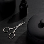 Tweezerman Stainless Steel Facial Hair Scissors Rounded Tip for Eyebrows, Nose, Moustache, Beard and Ear Hair, (Pack of 1)