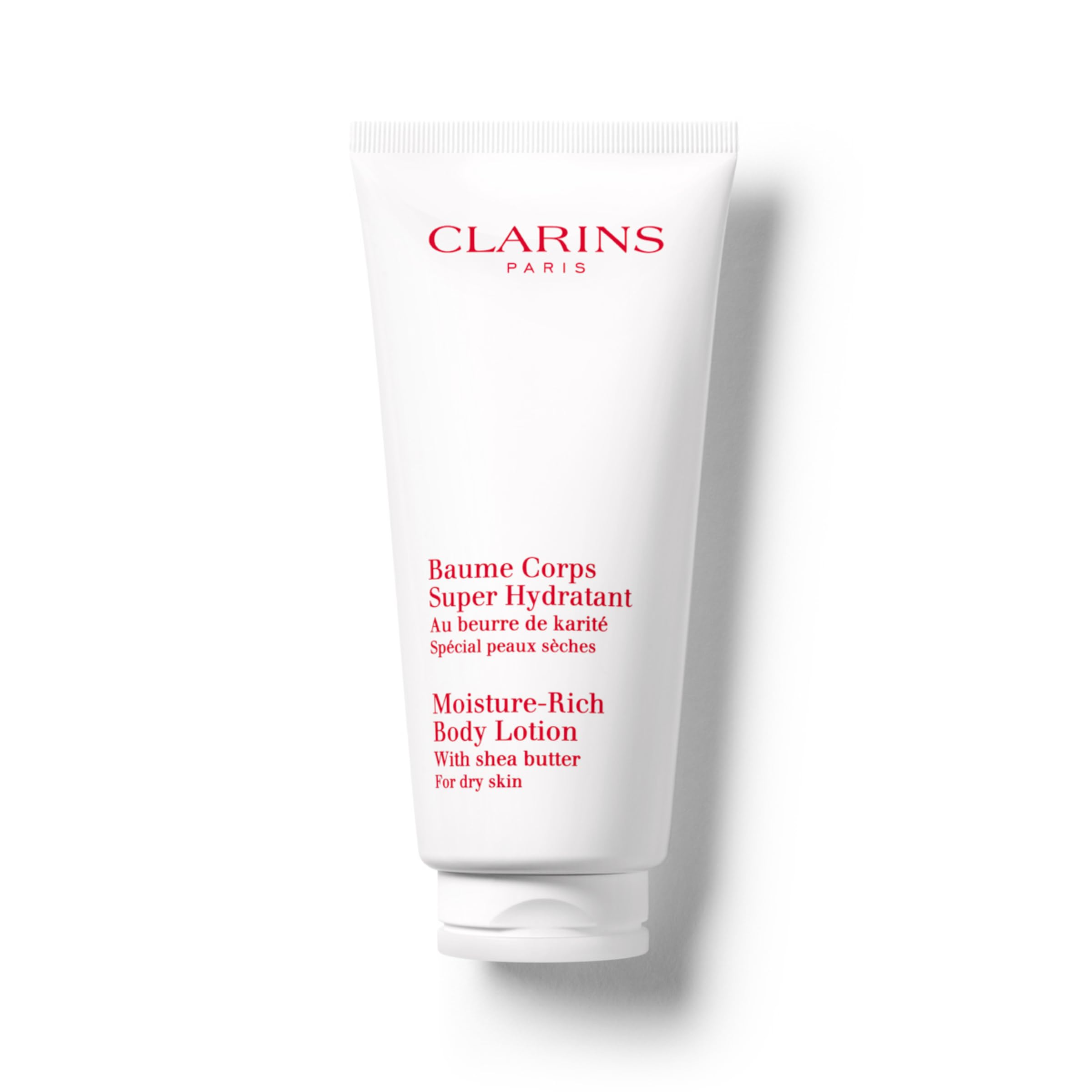 Clarins Moisture-Rich Body Lotion 200ml | Deeply Nourishing Shea Butter Formula, 48-Hour Hydration, Suitable for Dry & Dehydrated Skin - Damaged Box