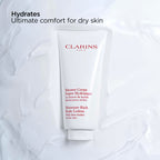 Clarins Moisture-Rich Body Lotion 200ml | Deeply Nourishing Shea Butter Formula, 48-Hour Hydration, Suitable for Dry & Dehydrated Skin - Damaged Box
