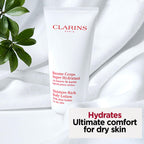 Clarins Moisture-Rich Body Lotion 200ml | Deeply Nourishing Shea Butter Formula, 48-Hour Hydration, Suitable for Dry & Dehydrated Skin - Damaged Box