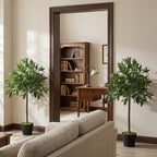 Outsunny Artificial Bay Laurel Topiary Trees with Twisted Trunk, 3FT Green, Set of 2, Indoor Outdoor Plant with Pot - Damaged Box