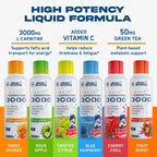 Applied Nutrition L Carnitine 3000 Liquid - L-Carnitine with Green Tea & Vitamin C, Boosts Energy & Weight Management, Vegan (480ml - 32 Servings) (Sour Apple) (Packaging May Vary)