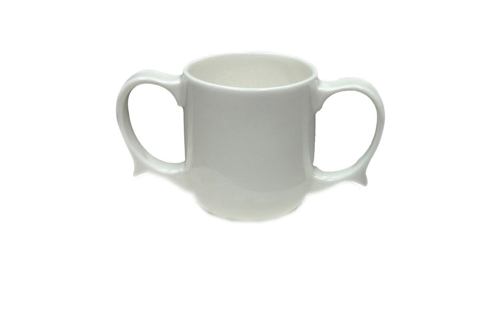 NRS Healthcare Wade Dignity Two Handled Mug - White, Adaptive Drinking Cup, Disability Aid, Elderly Care - Very Good