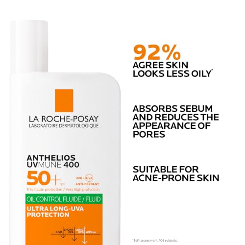 La Roche-Posay Anthelios UVMune 400 Oil Control Invisible Fluid SPF50+ Mattifying Sunscreen 50ml