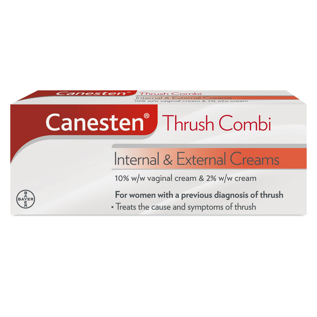 Canesten Thrush Combi Pessary & External Cream for Thrush Treatment | Clotrimazole | Two-Step Complete Relief Thrush Treatment - BBE 12/2027