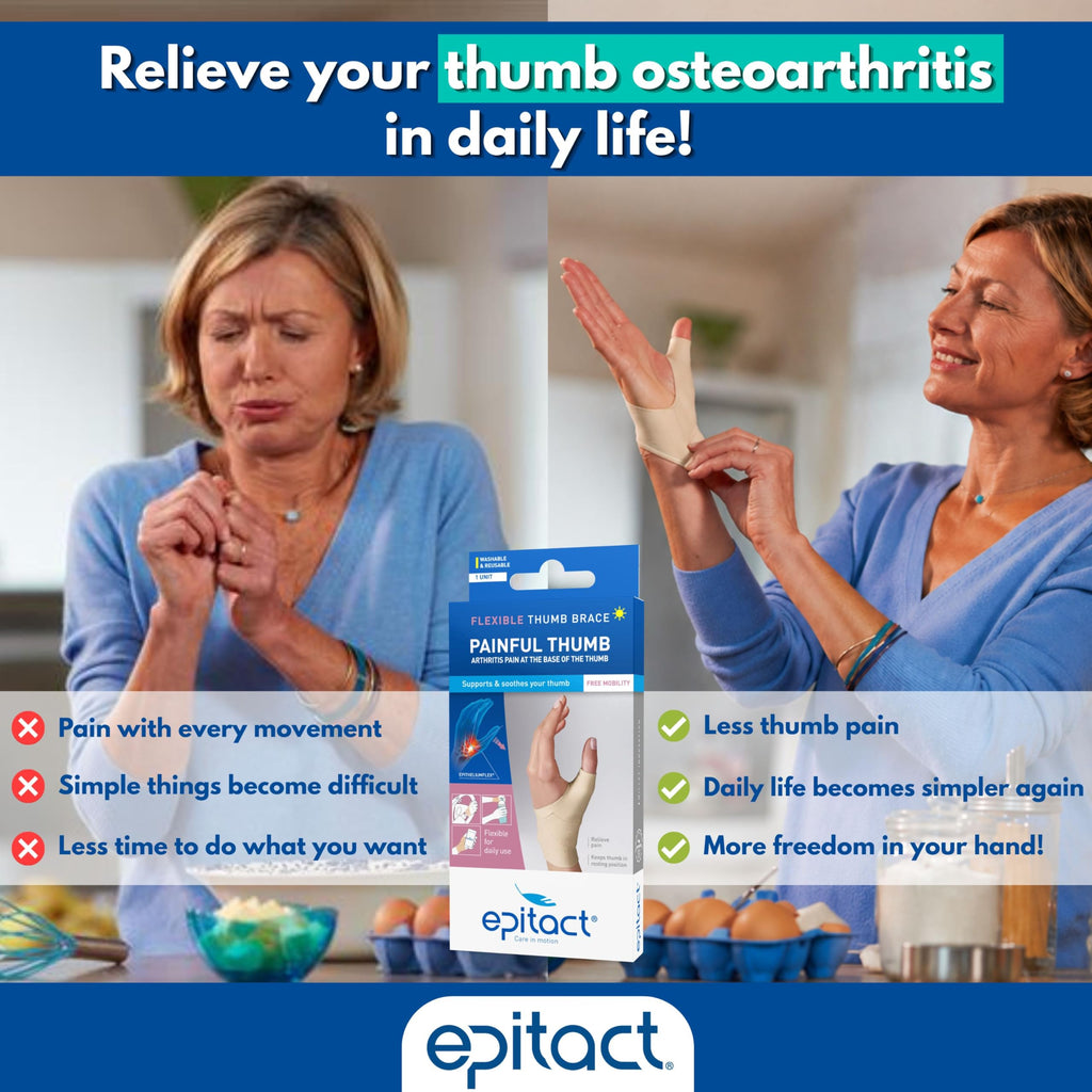 Epitact - Flexible Day Thumb Brace For Painful Thumbs - Left Hand - Size M - Like New