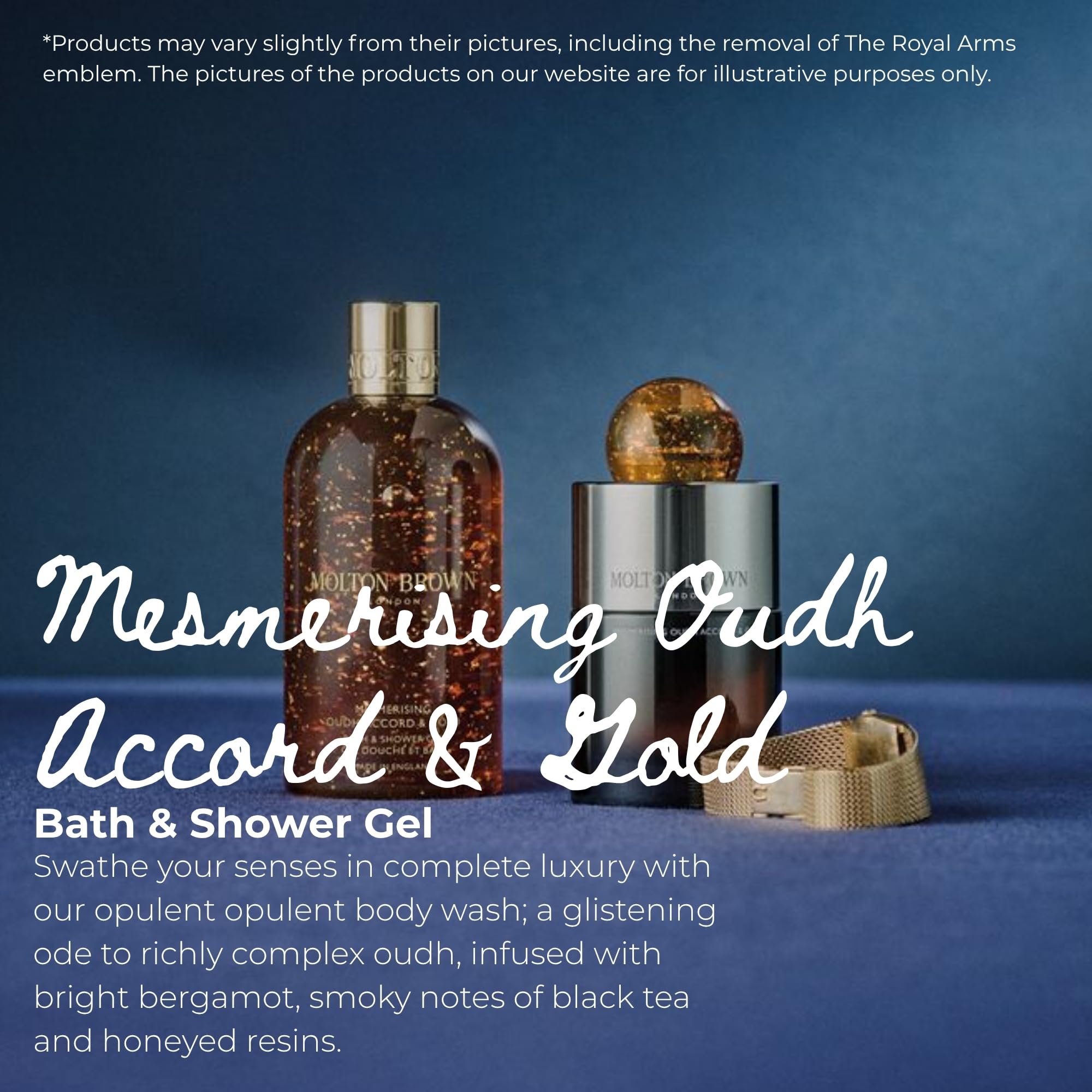 Molton Brown Mesmerising Oudh Accord & Gold Bath & Shower Gel 300ml Luxury Body Wash
