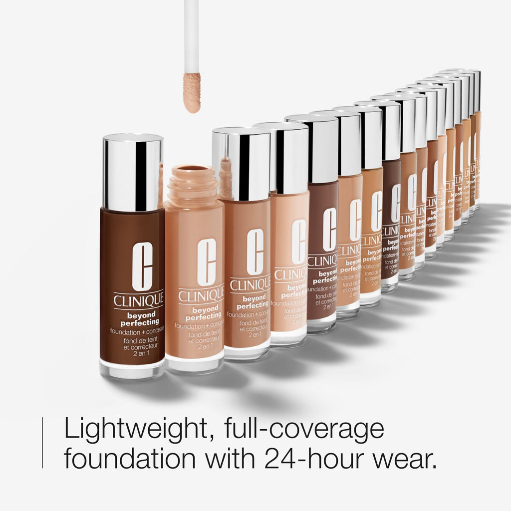 Clinique Beyond Perfecting Liquid Foundation + Concealer - CN 58 Honey - Full Coverage Dry Combination Oily Skin - New