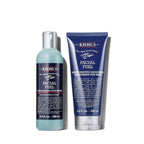 Kiehl's Men's Skincare Set - Refreshing Remedies Invigorating Facial Treatment, Wash 250ml & Moisturiser 200ml - Damaged Box