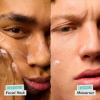 Kiehl's Men's Skincare Set - Refreshing Remedies Invigorating Facial Treatment, Wash 250ml & Moisturiser 200ml - Damaged Box