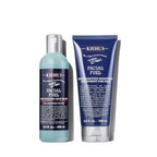 Kiehl's Men's Skincare Set - Refreshing Remedies Invigorating Facial Treatment, Wash 250ml & Moisturiser 200ml - Damaged Box
