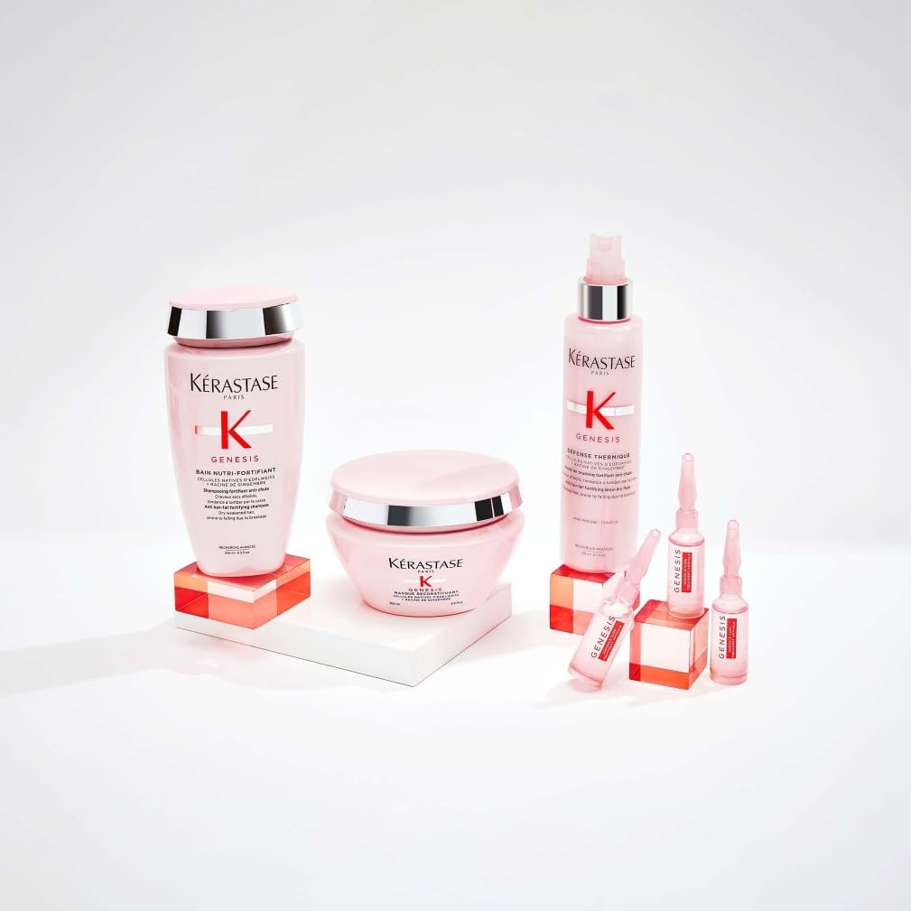 K'erastase Genesis, Nourishing & Fortifying Anti-Hair Fall Mask, For Weakened Hair, With Ginger Root & Edelweiss Flower, Masque Reconstituant, 200ml