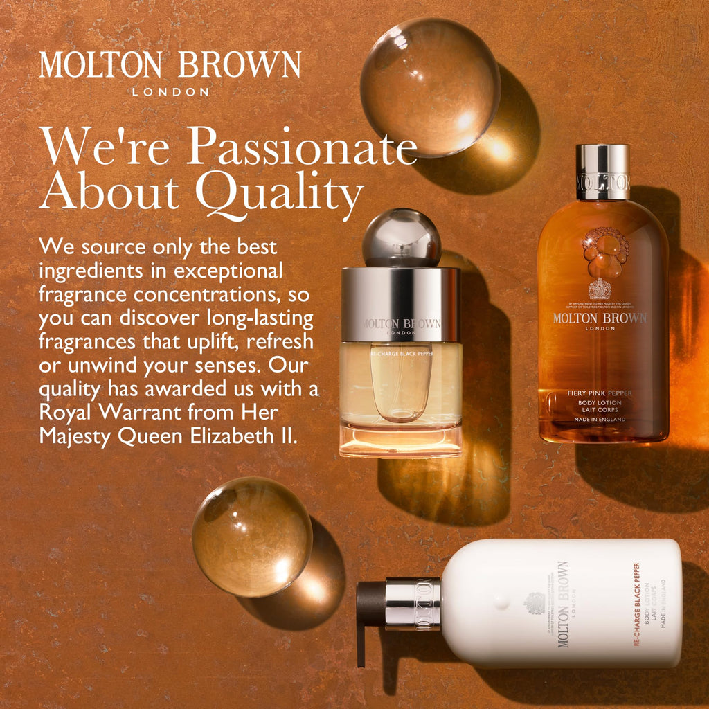 Molton Brown Re-Charge Black Pepper Bath & Shower Gel 300ml - Men's Body Wash, Spicy Aroma, Luxury Toiletries