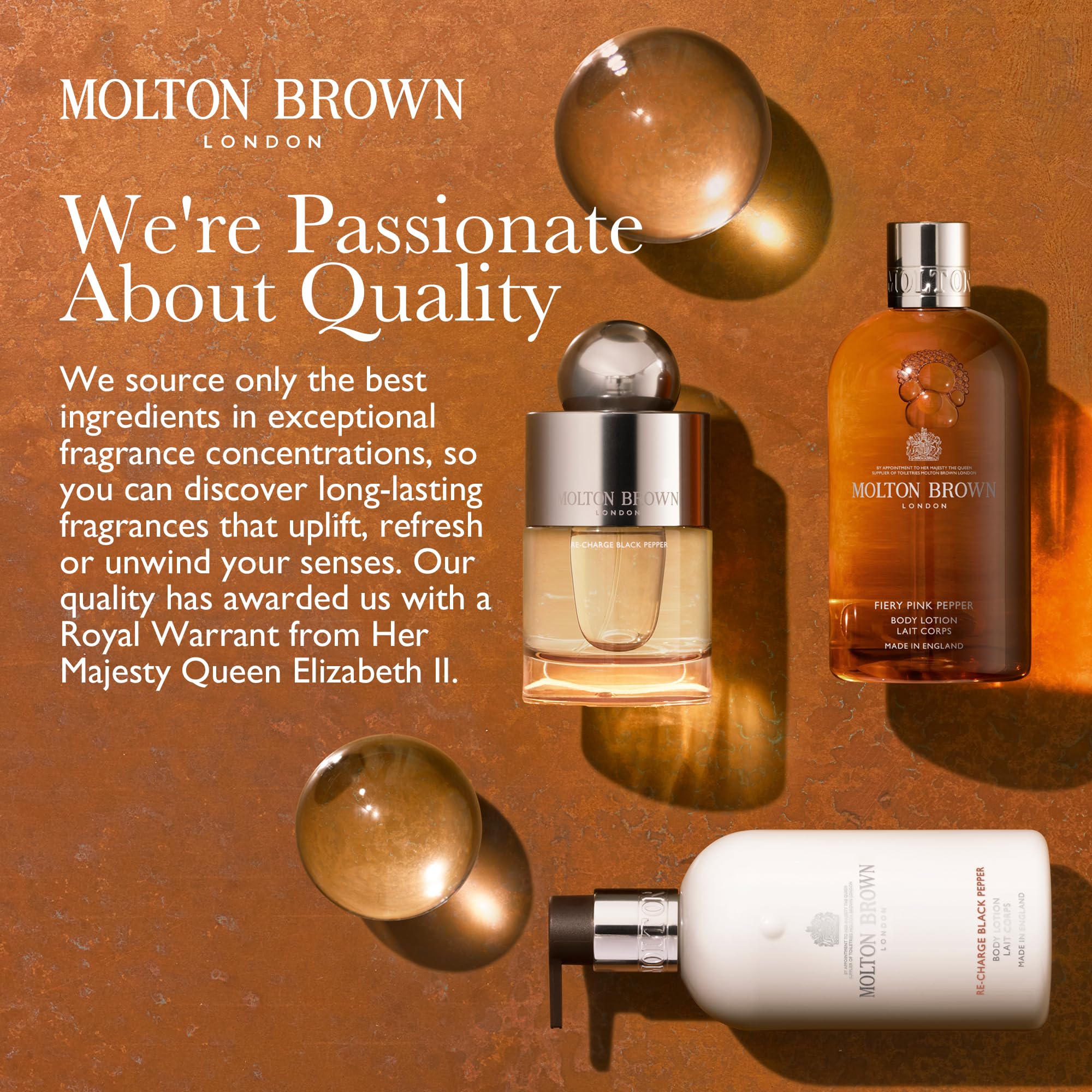 Molton Brown Re-Charge Black Pepper Bath & Shower Gel 300ml - Men's Body Wash, Spicy Aroma, Luxury Toiletries