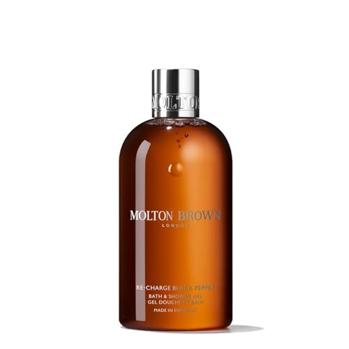 Molton Brown Re-Charge Black Pepper Bath & Shower Gel 300ml - Men's Body Wash, Spicy Aroma, Luxury Toiletries