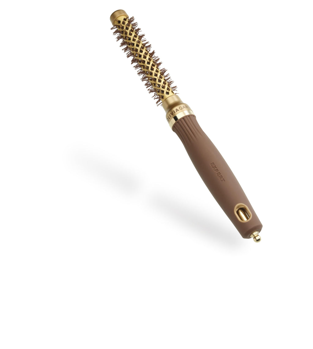 Olivia Garden Expert Blowout Shine Ceramic Coated Round Brush - Gold & Brown - 15 - Frizz-Free Hair - Damaged Box