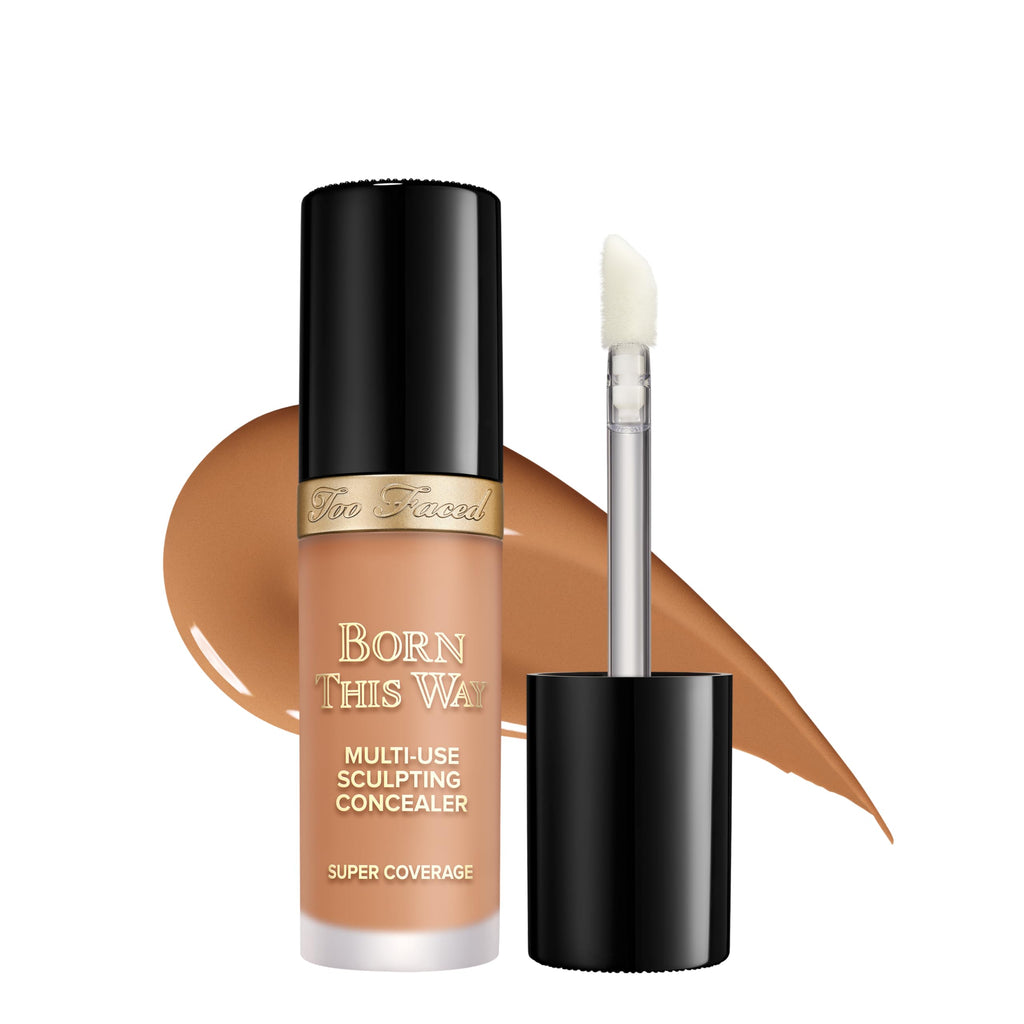 Too Faced Born This Way Super Coverage Multi-Use Concealer - Cookie - Full Coverage, Oil-Free, Long-Lasting, Hydrating - Damaged Box