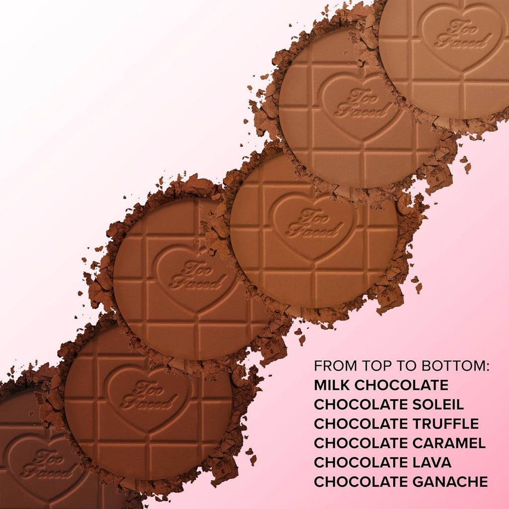 Too Faced Chocolate Soleil Matte Bronzer - Milk Chocolate - Blurring Face Makeup - Damaged Box