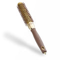 Olivia Garden Expert Blowout Speed - Gold & Brown - 25 - Ceramic Coated Round Brush with Extra Long Barrel for 25% Faster Blowouts - Damaged Box