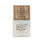Nails Inc Plant Power Nail Polish, Glowing Somewhere, White Shimmer, 73% Plant-Based, Long Wearing, Quick Dry, High Shine Gel Like Finish, 21-Free, Vegan & Cruelty Free Nail Polish, 14 ML - Damaged Box