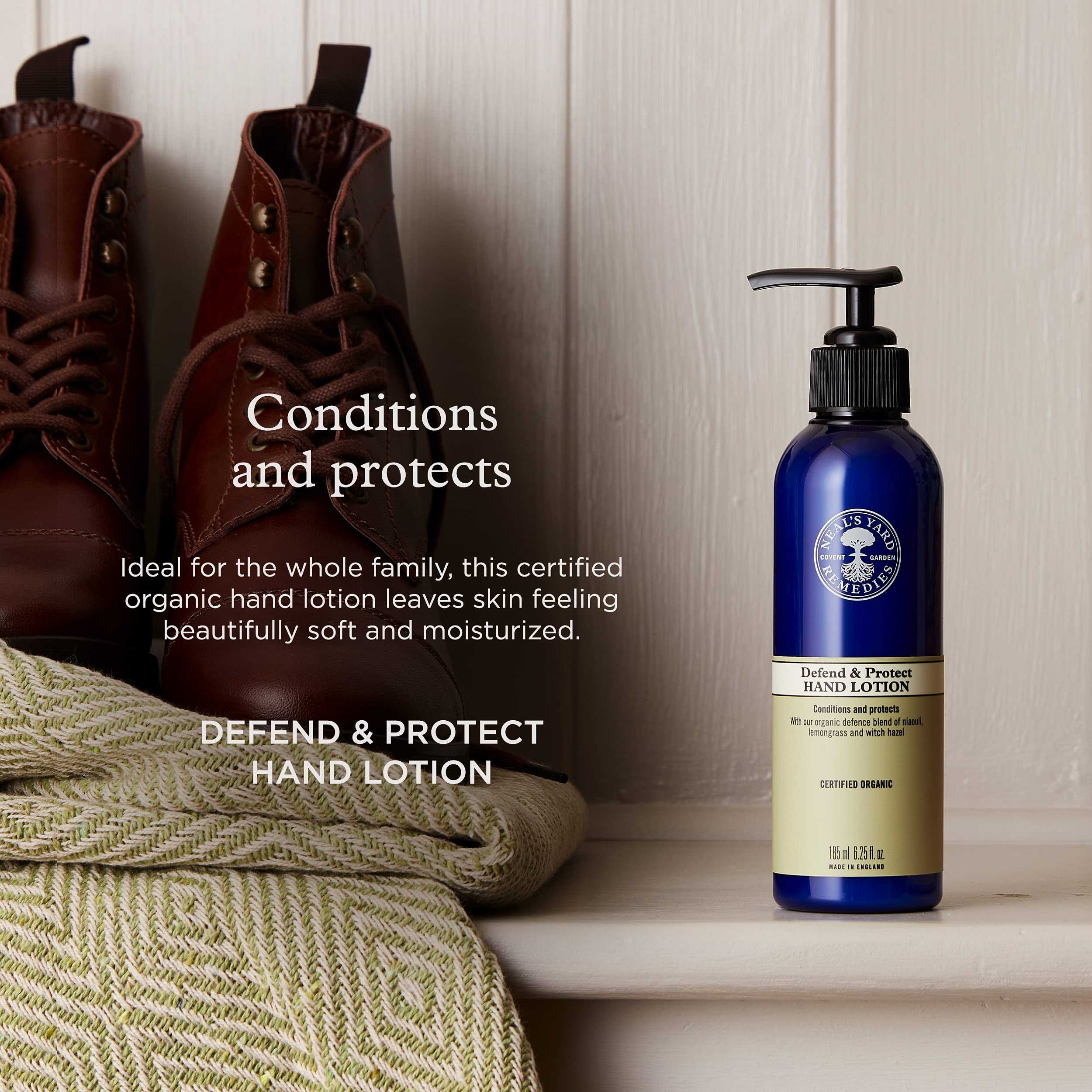 Neal's Yard Remedies Defend and Protect Hand Lotion | Conditions for Beautifully Soft Skin | 185ml