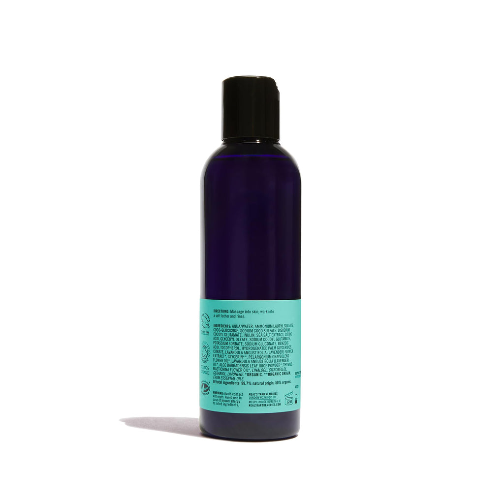 Neal's Yard Remedies Aromatic Shower Gel, Body Wash With Relaxing Lavender & Geranium, Vegan & Cruelty-Free, 200ml