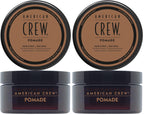 American Crew Pomade with Medium Hold and High Shine, Gifts for Men, for Shape and Control, Water-Based Pomade, Hair Styling for Men - 85 g - Damaged Box