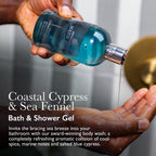 Molton Brown Coastal Cypress & Sea Fennel Bath & Shower Gel 300ml - Refreshing Body Wash for Men & Women - Damaged Box