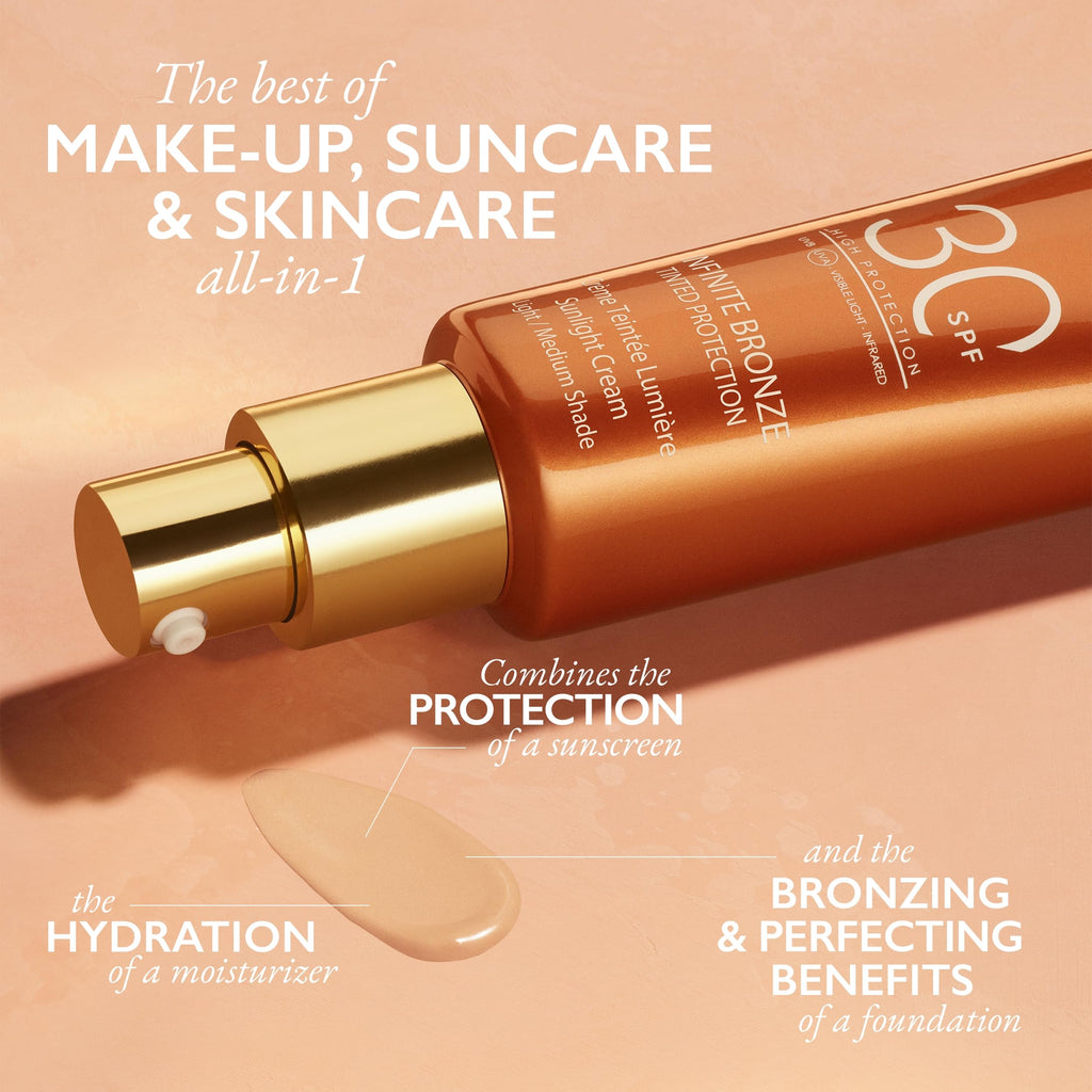 Lancaster Infinite Bronze Sunlight Cream SPF30 50ml - Light/Medium Shade, Tinted Protection, Non-Greasy and Non-Sticky Formula, Natural-Looking Finish, Vegan - Damaged Box