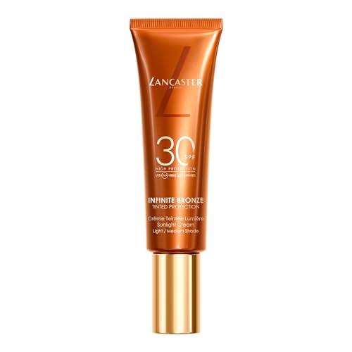 Lancaster Infinite Bronze Sunlight Cream SPF30 50ml - Light/Medium Shade, Tinted Protection, Non-Greasy and Non-Sticky Formula, Natural-Looking Finish, Vegan - Damaged Box