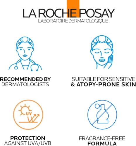 La-Roche-Posay Anthelios SPF30 Invisible Fluid Sunscreen for High Protection from UVB and UVA Rays, Light Weight and Ultra Resistant, Suitable for Sensitive Skin, 50ml